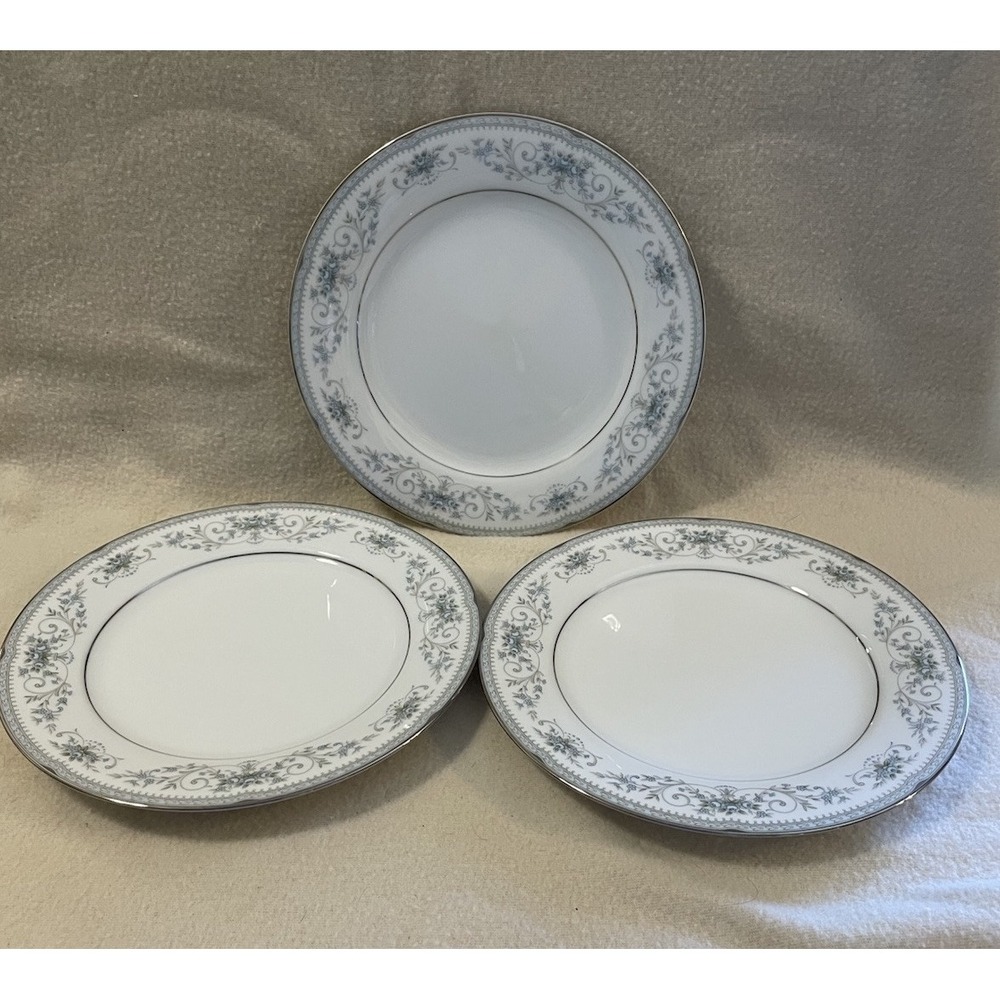 Noritake China - Colburn - Set of 3 Salad Plates #6107 8.25" Beautiful Floral